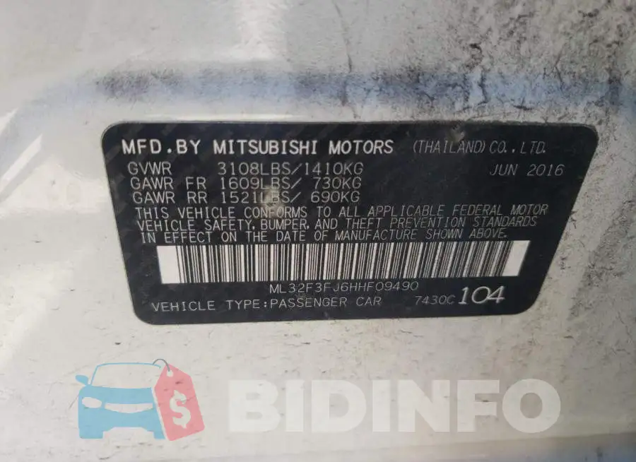 ML32F3FJ6HHF09490 Photo# 10