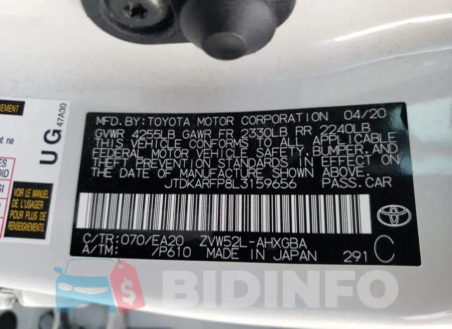 JTDKARFP8L3159656 Photo# 10