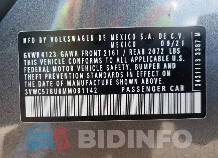 3VWC57BU6MM081142 Photo# 10