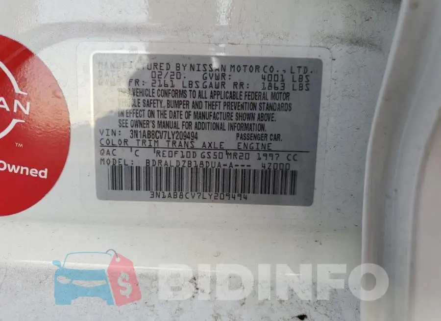 3N1AB8CV7LY209494 Photo# 10