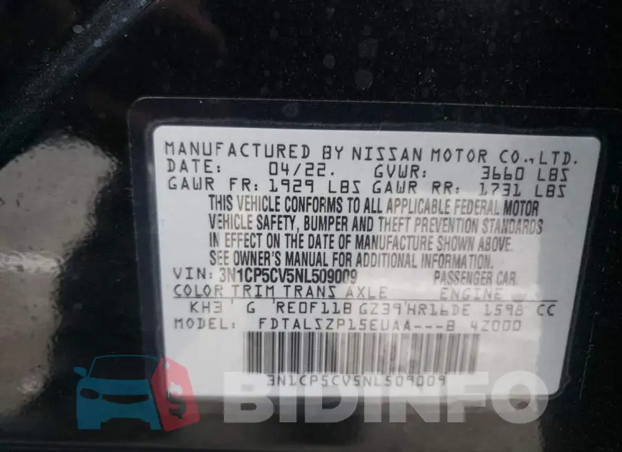 3N1CP5CV5NL509009 Photo# 10