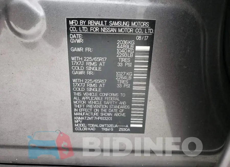 KNMAT2MT7HP613201 Photo# 8