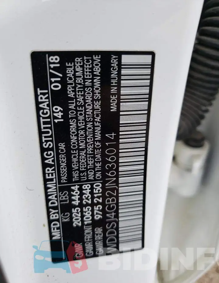 WDDSJ4GB2JN636014 Photo# 10
