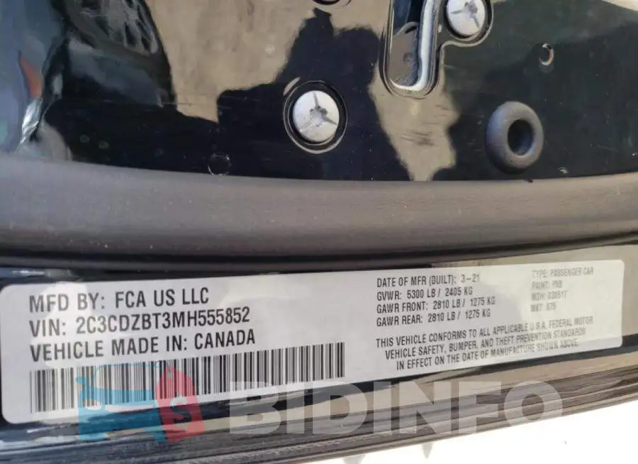 2C3CDZBT3MH555852 Photo# 10