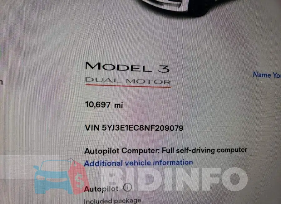 5YJ3E1EC8NF209079 Photo# 8