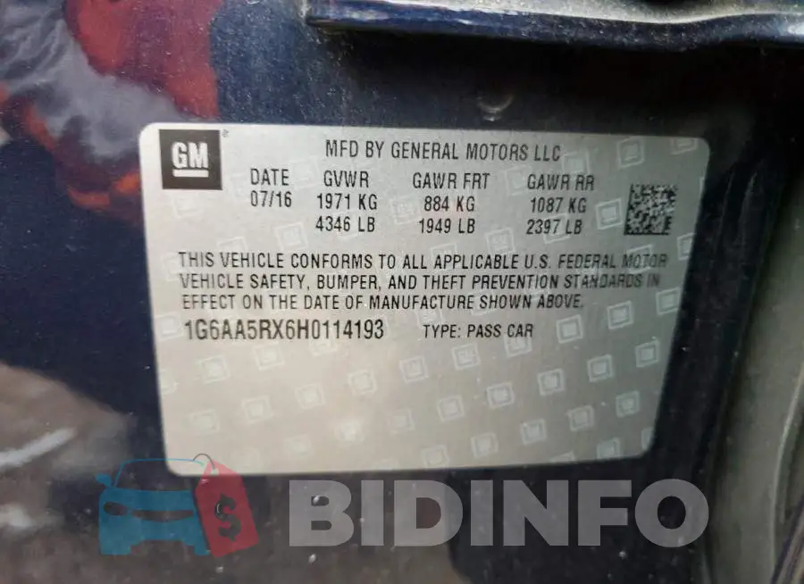 1G6AA5RX6H0114193 Photo# 10