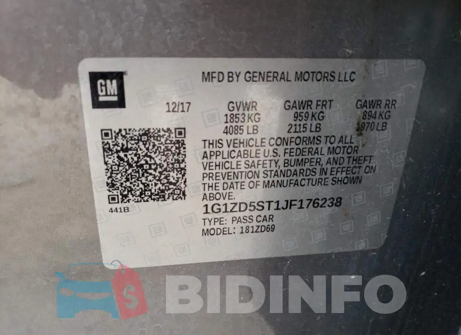 1G1ZD5ST1JF176238 Photo# 10
