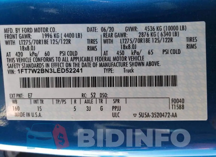 1FT7W2BN3LED52241 Photo# 10