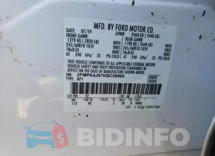 2FMPK4J97KBC59966 Photo# 10