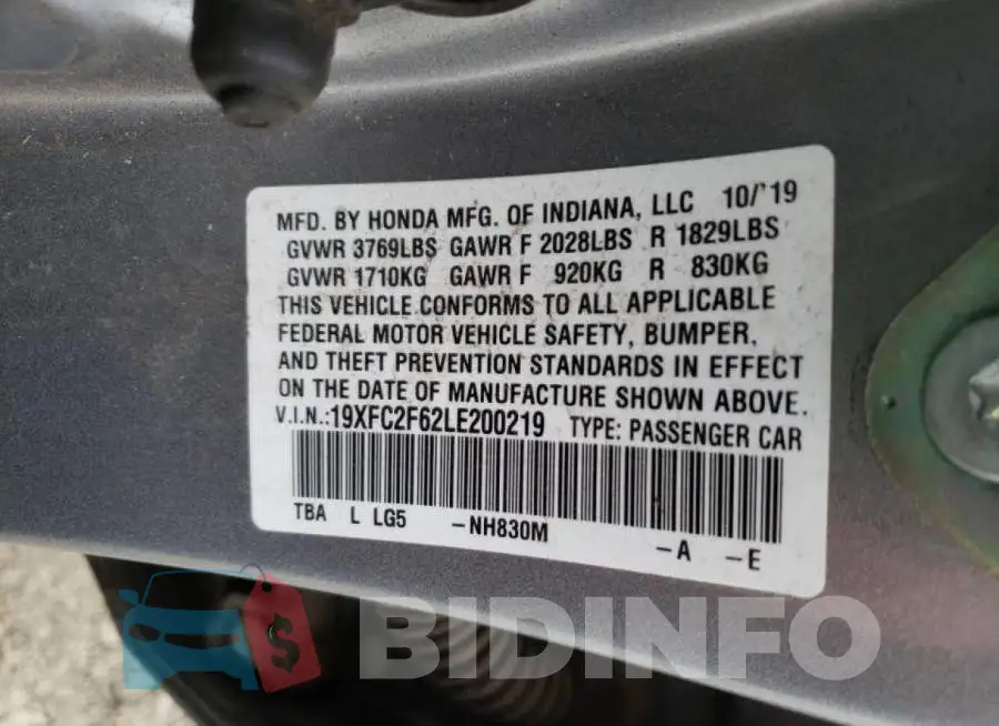 19XFC2F62LE200219 Photo# 10