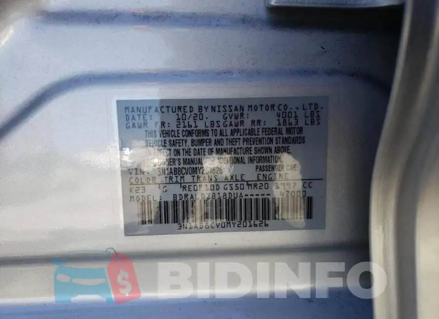 3N1AB8CV0MY201626 Photo# 10