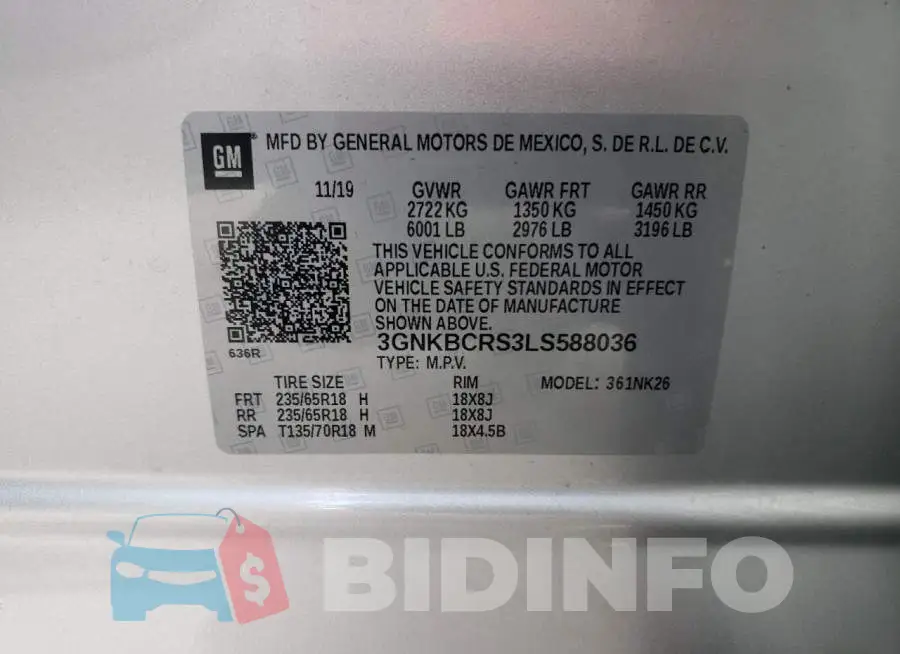 3GNKBCRS3LS588036 Photo# 10