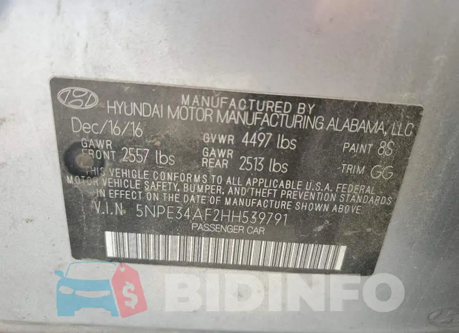 5NPE34AF2HH539791 Photo# 10
