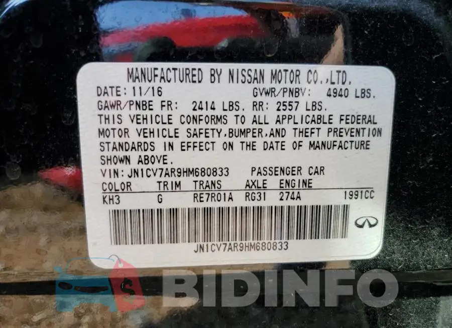 JN1CV7AR9HM680833 Photo# 10