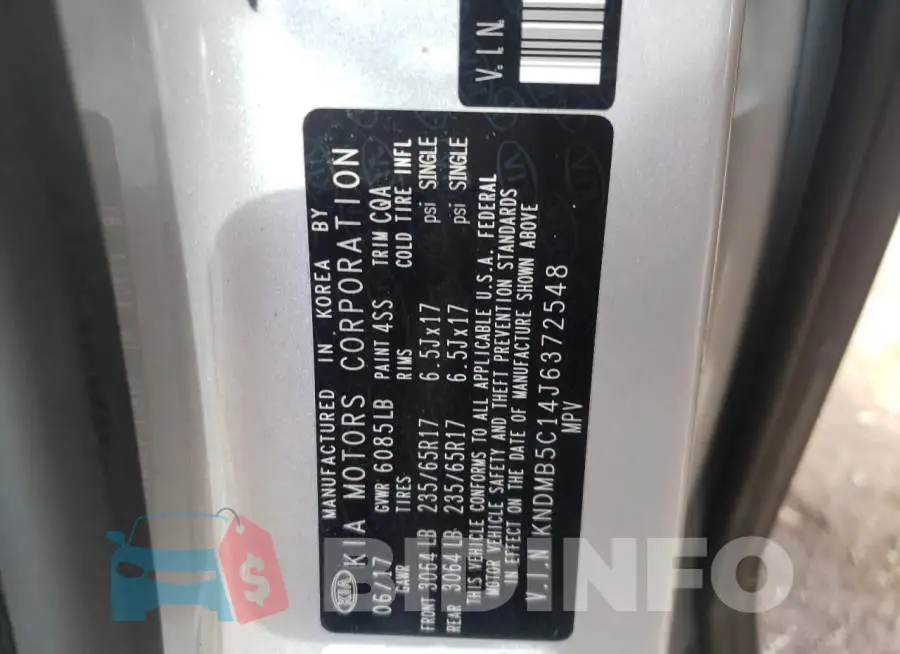 KNDMB5C14J6372548 Photo# 10