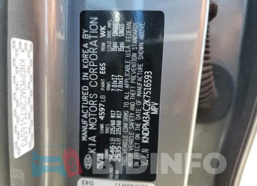 KNDPM3AC2K7516593 Photo# 10