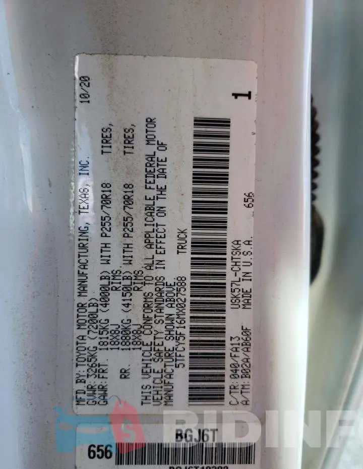 5TFCY5F16MX027588 Photo# 10