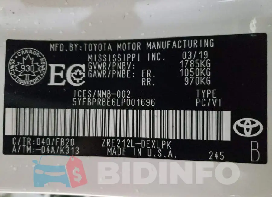 5YFBPRBE6LP001696 Photo# 10