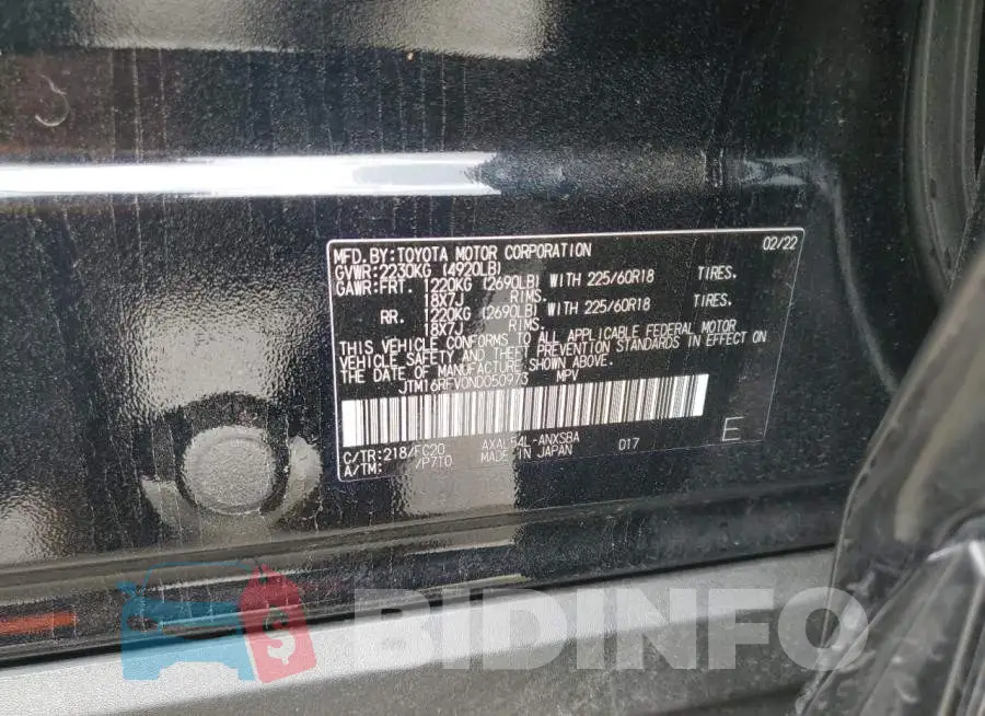 JTM16RFV0ND050973 Photo# 10