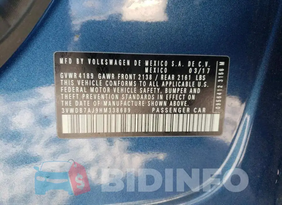 3VWDB7AJ9HM338689 Photo# 10