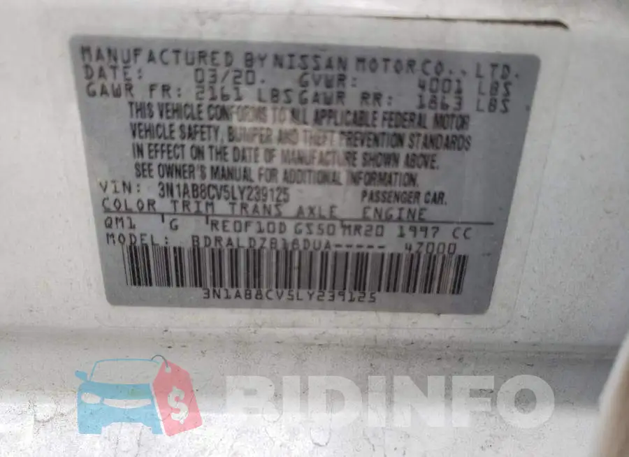 3N1AB8CV5LY239125 Photo# 10