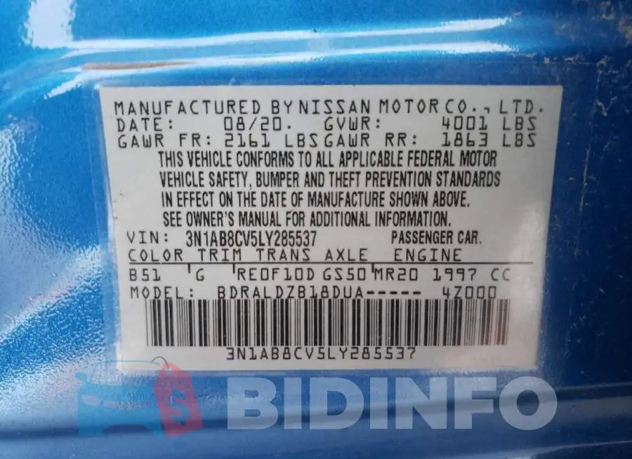 3N1AB8CV5LY285537 Photo# 10