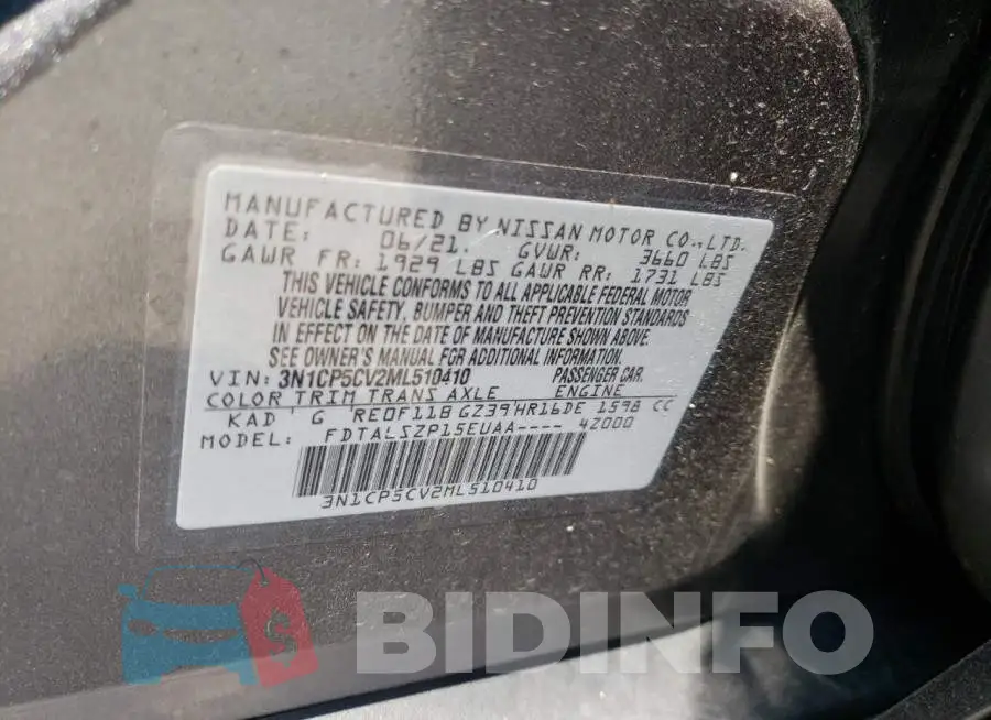 3N1CP5CV2ML510410 Photo# 10