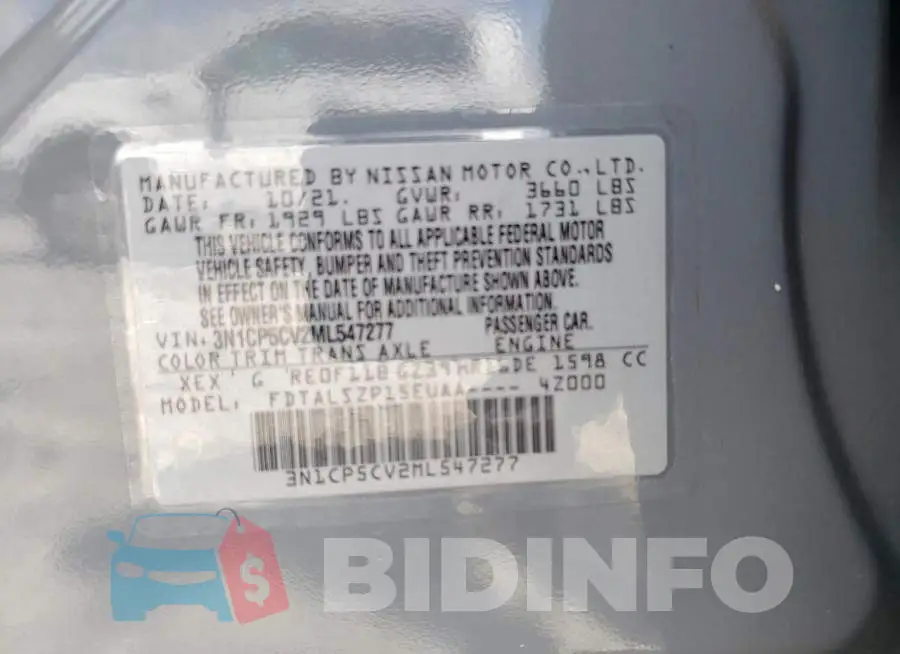 3N1CP5CV2ML547277 Photo# 10