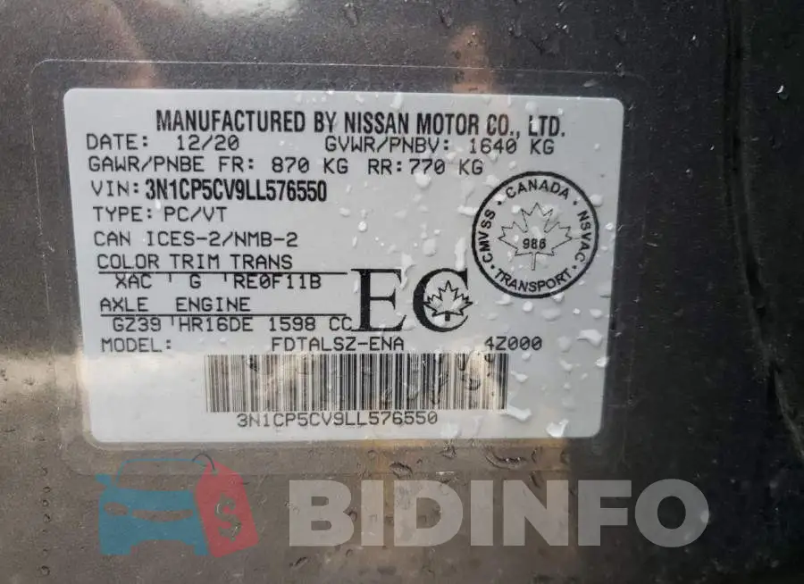 3N1CP5CV9LL576550 Photo# 10