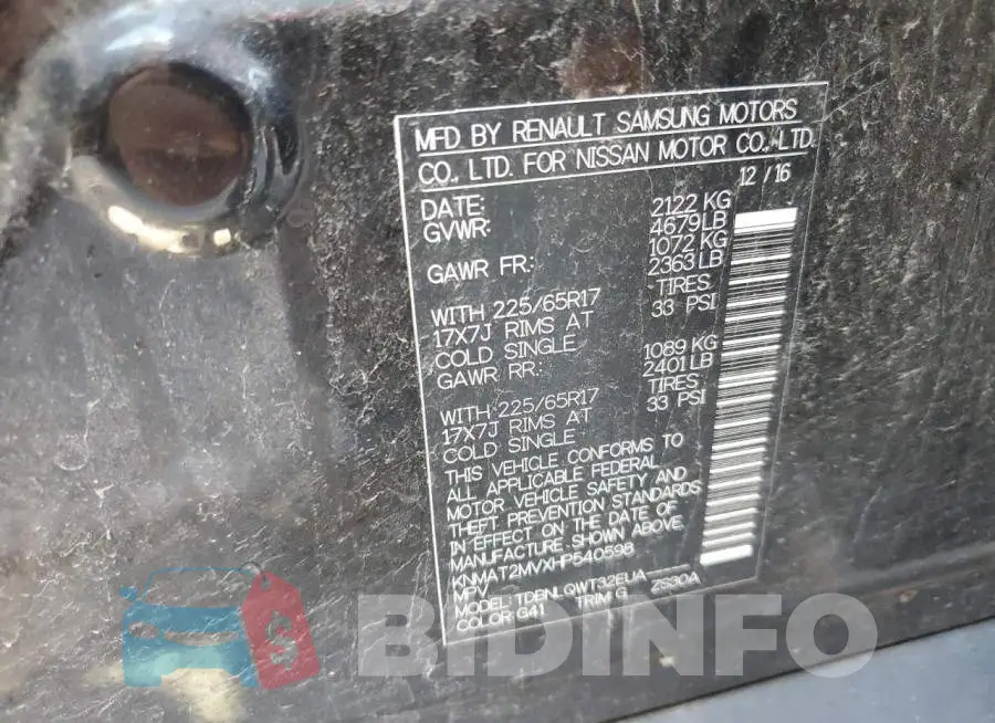 KNMAT2MVXHP540598 Photo# 10