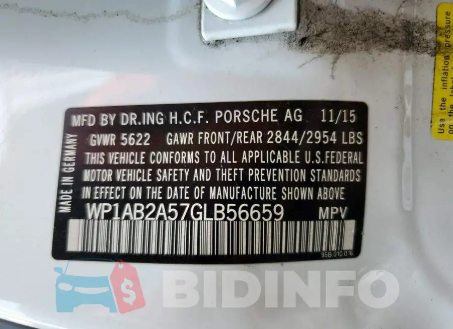 WP1AB2A57GLB56659 Photo# 10