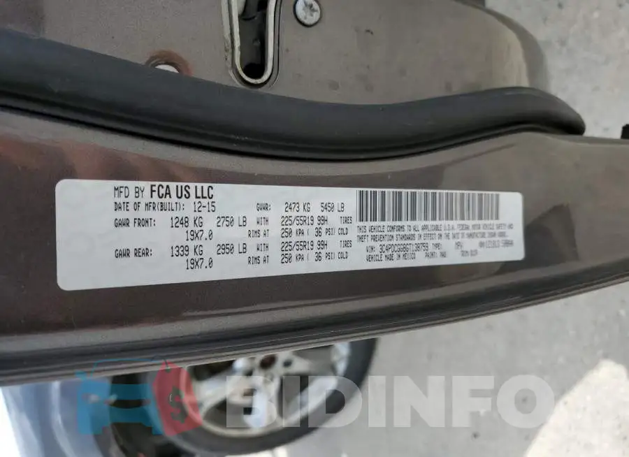 3C4PDCGG8GT138759 Photo# 10