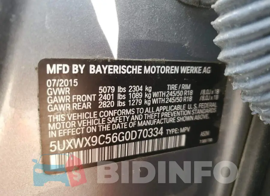 5UXWX9C56G0D70334 Photo# 10