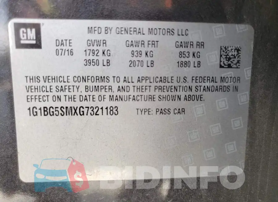 1G1BG5SMXG7321183 Photo# 10