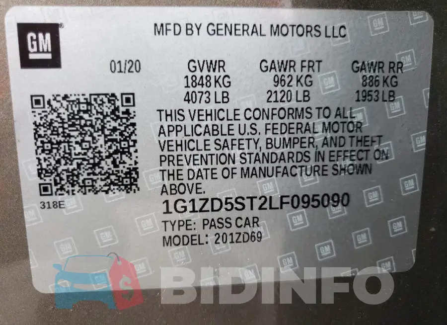 1G1ZD5ST2LF095090 Photo# 10