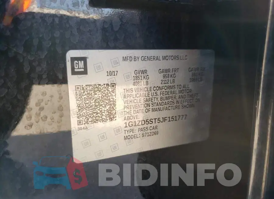 1G1ZD5ST5JF151777 Photo# 10