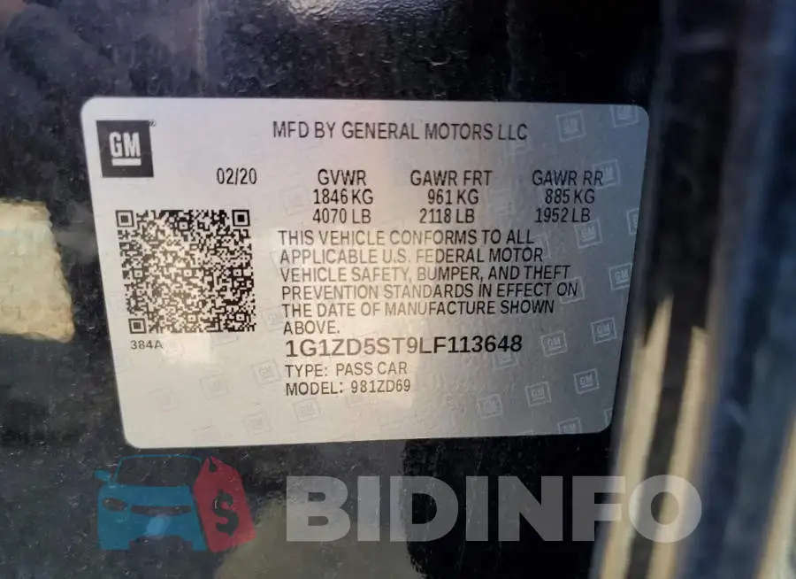 1G1ZD5ST9LF113648 Photo# 12