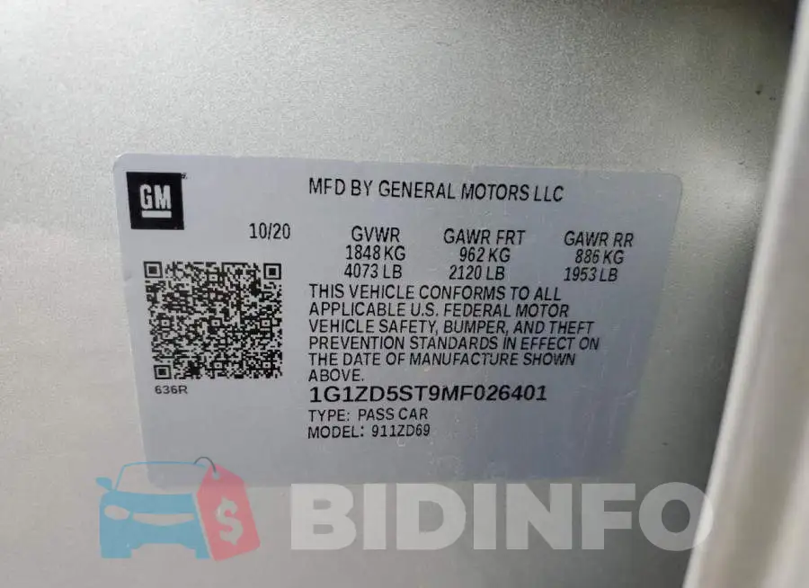 1G1ZD5ST9MF026401 Photo# 10