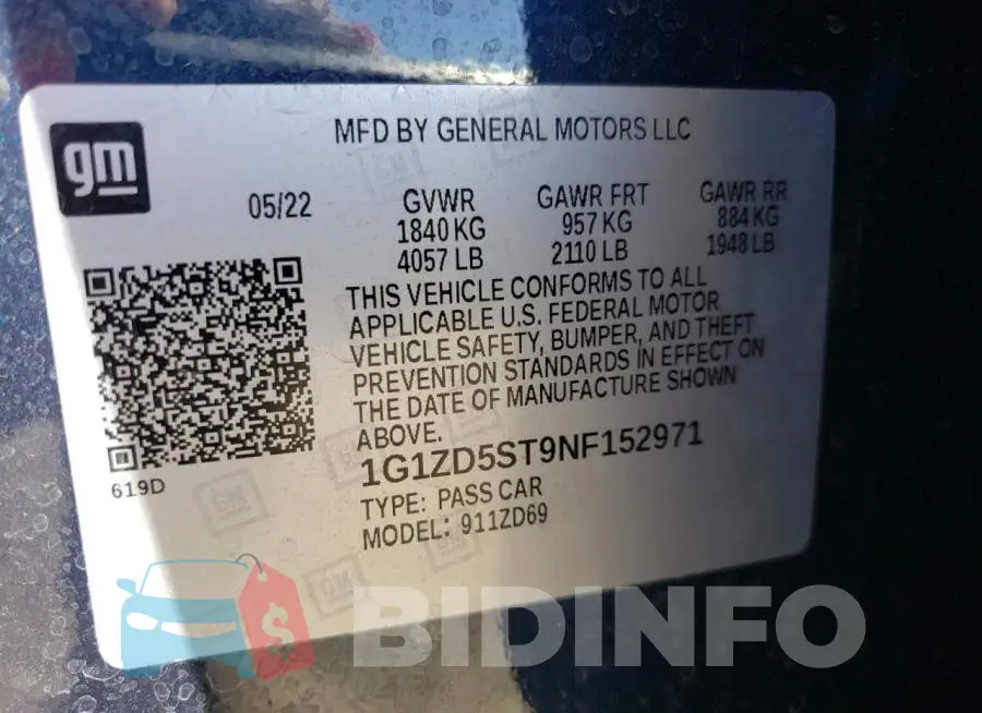 1G1ZD5ST9NF152971 Photo# 12