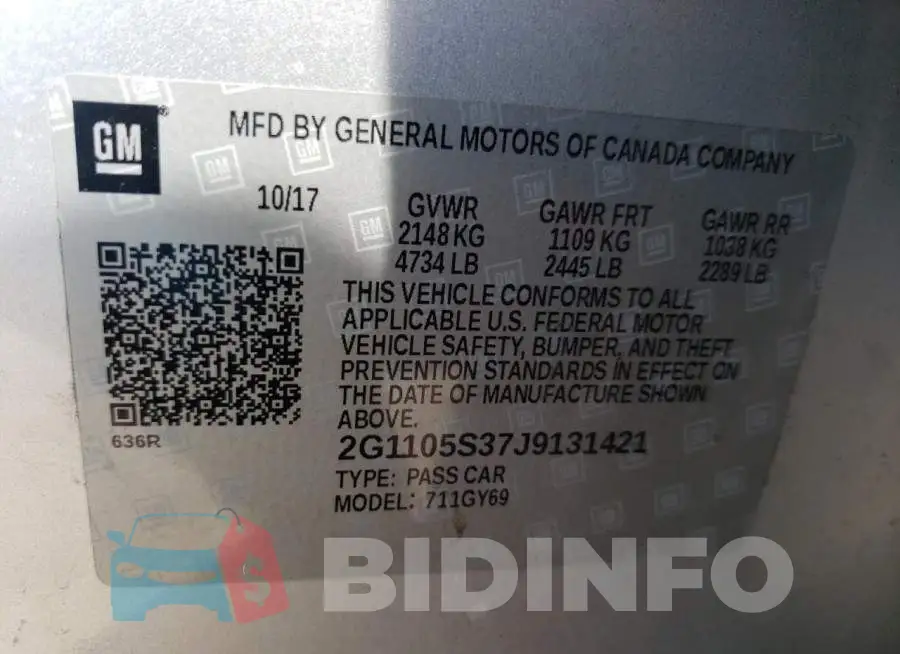 2G1105S37J9131421 Photo# 10