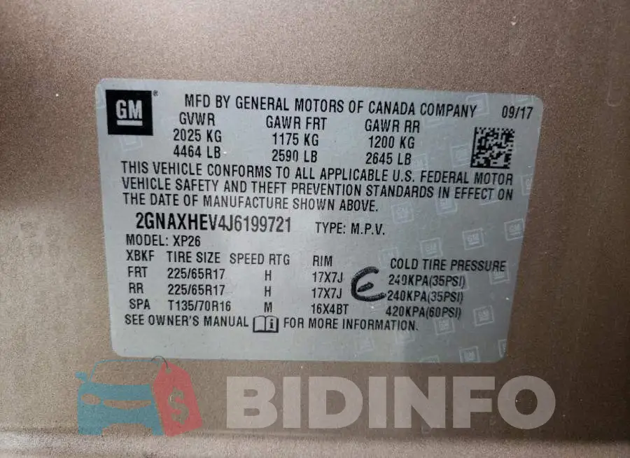 2GNAXHEV4J6199721 Photo# 10