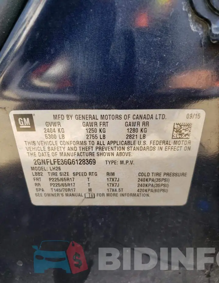 2GNFLFE36G6128369 Photo# 10