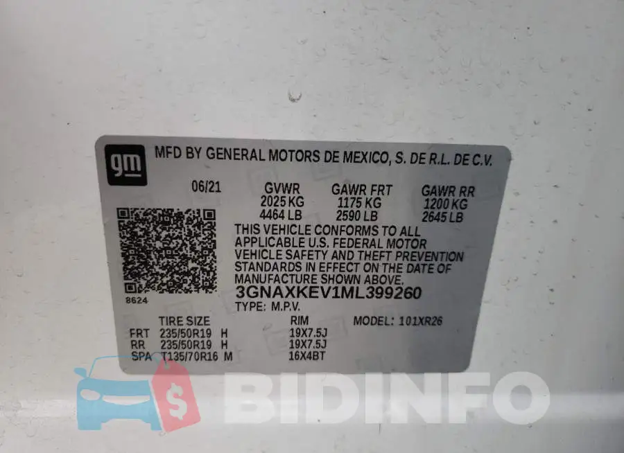 3GNAXKEV1ML399260 Photo# 10