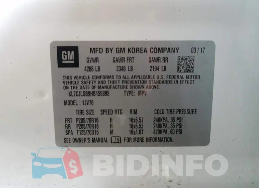 KL7CJLSB9HB155895 Photo# 10
