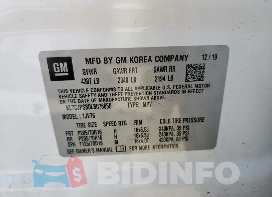 KL7CJPSB0LB076650 Photo# 10