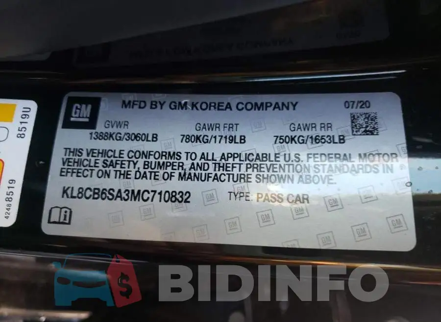 KL8CB6SA3MC710832 Photo# 10
