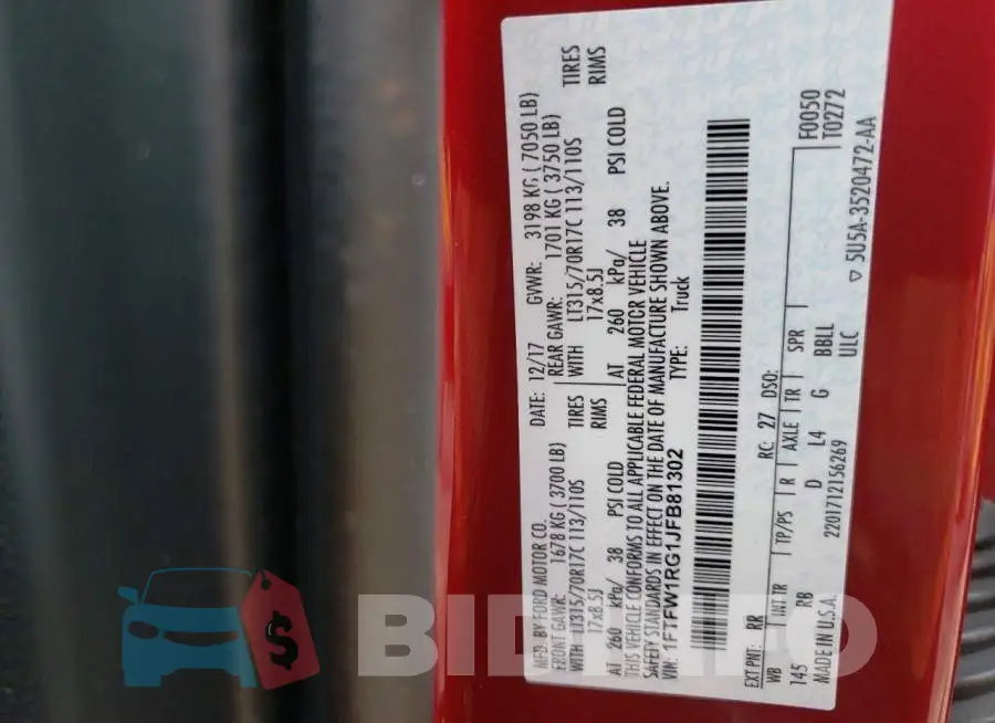 1FTFW1RG1JFB81302 Photo# 10