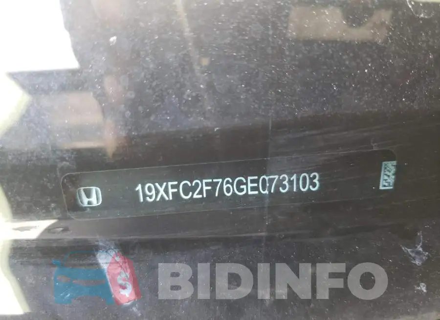 19XFC2F76GE073103 Photo# 10