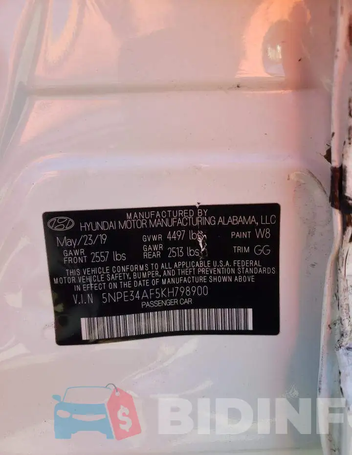 5NPE34AF5KH798900 Photo# 12