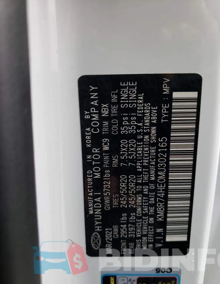 KM8R74HE0MU302165 Photo# 10